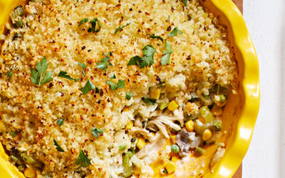 Chicken Pot Pie with Cauliflower Crust