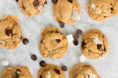 Vegan Peanut Butter S’more Cookies